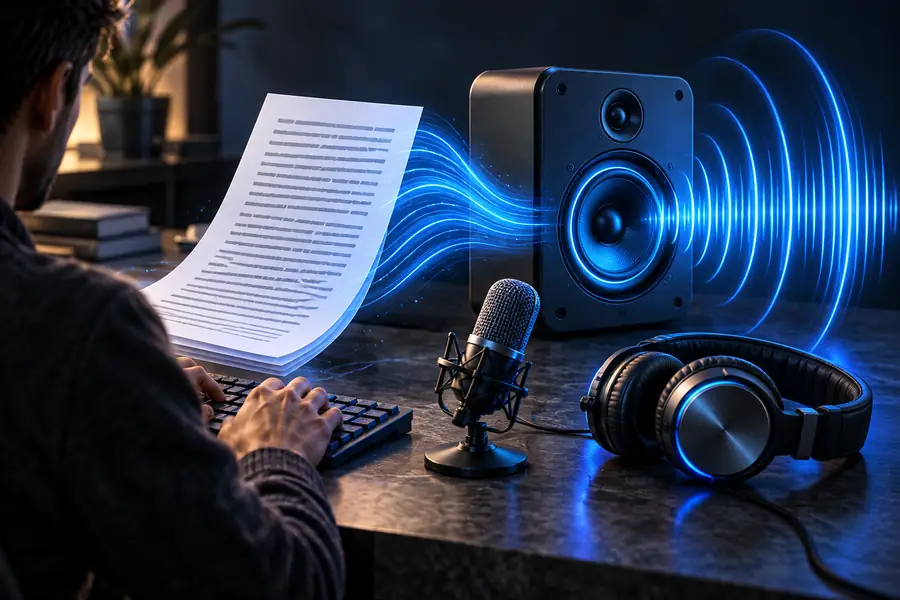 Spoken audio workflow ready for review