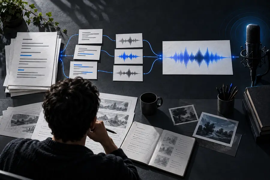 Illustrative image for planning a text-first voice workflow